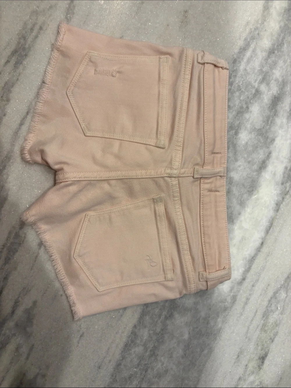 DL1961 Girls Blush Pink Distressed Denim Cutoff Shorts